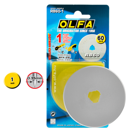 Olfa Endurance One Pack 45mm Rotary Blade, Olfa #RB45H-1